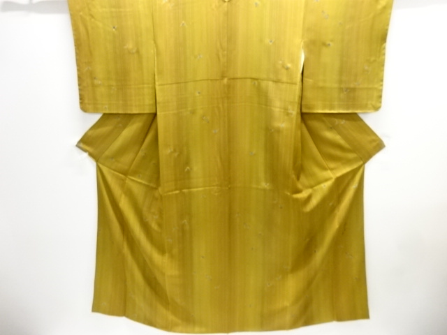 斉藤三才　縞に鳩模様小紋着物